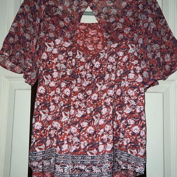 LUCKY BRAND FLORAL BLOUSE - Picture 3 of 4